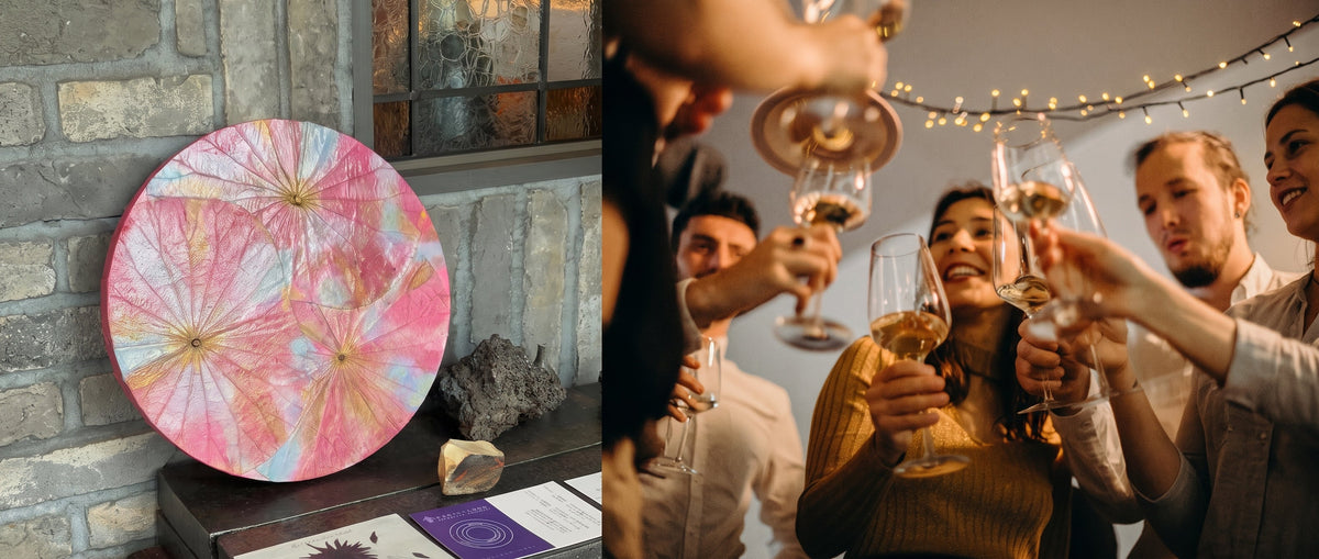 Italian Wine and Lotus Leaf Art Pairing Event
